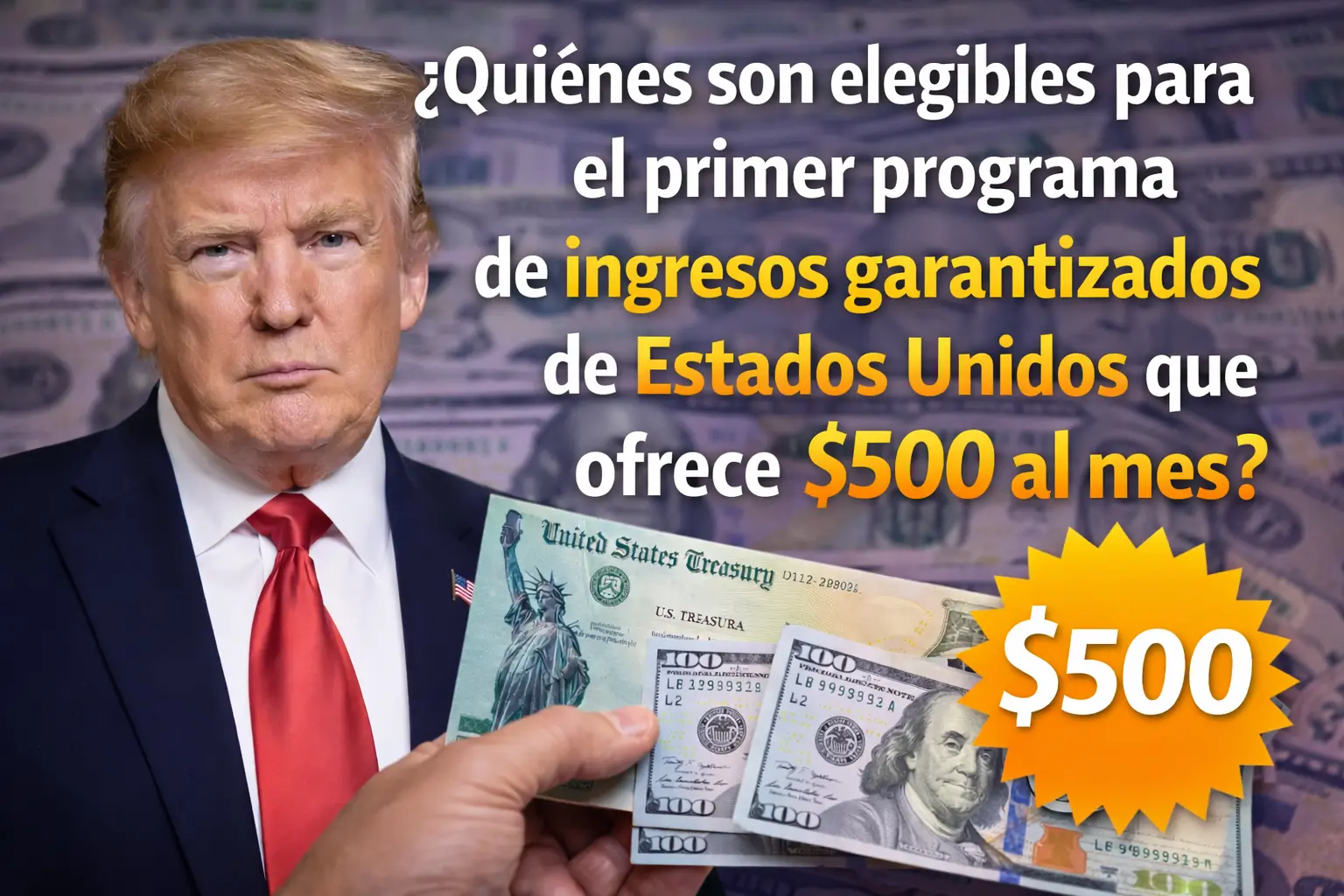 ¿Quiénes son elegibles para el primer programa de ingresos garantizados de Estados Unidos que ofrece $500 al mes?